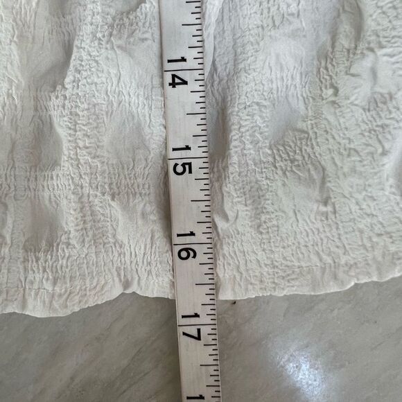 ASOS DESIGN tiered mini skirt in poly plaid in white size 6 - Picture 9 of 9